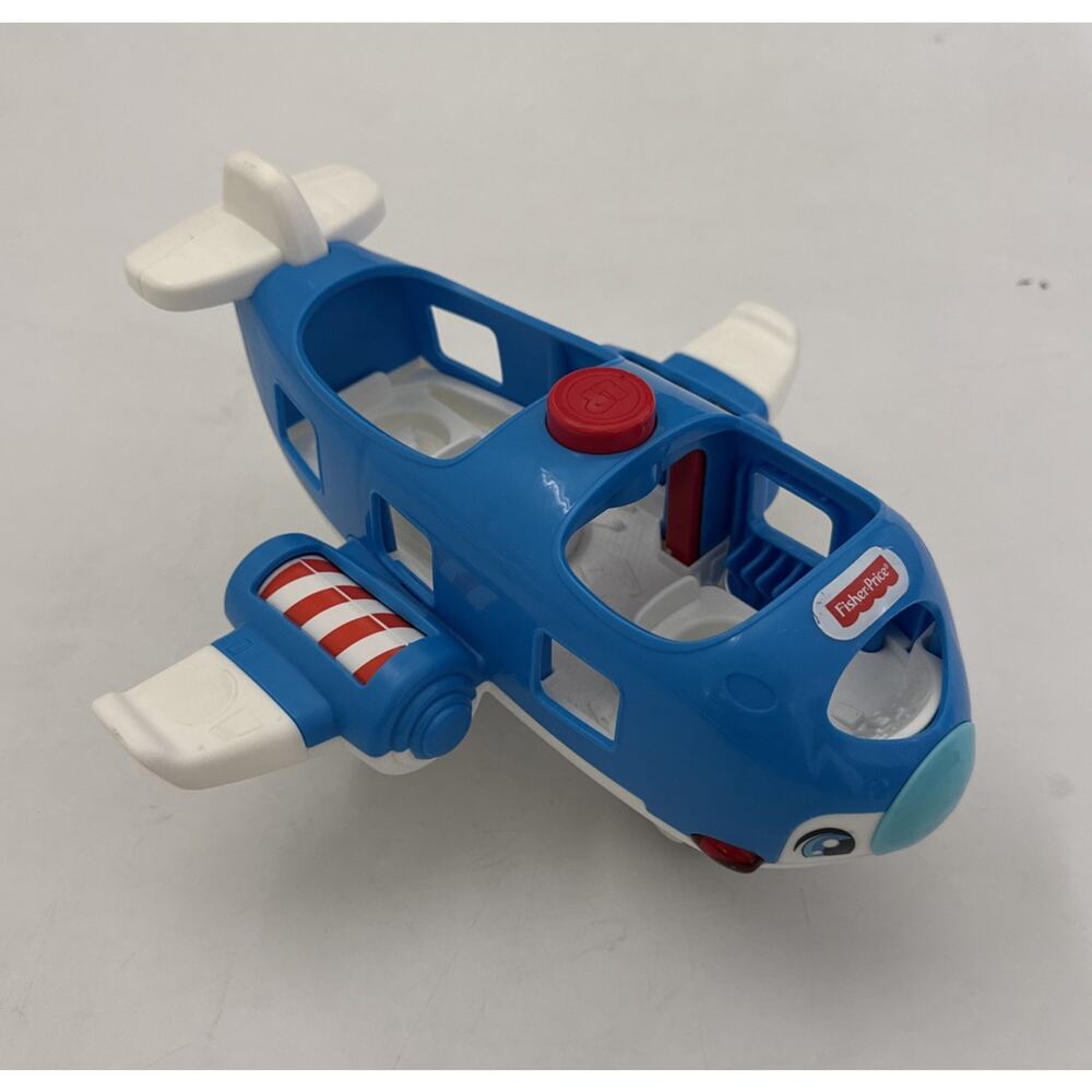 Fisher-Price Little People Eddie Blue Airplane Toy Plane With Lights and Sound